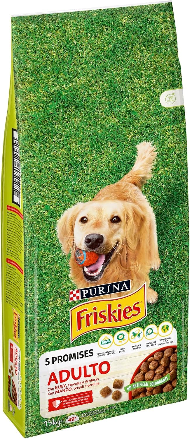 Friskies Pienso pienso perro Adulto Buey&Verduras15 kg