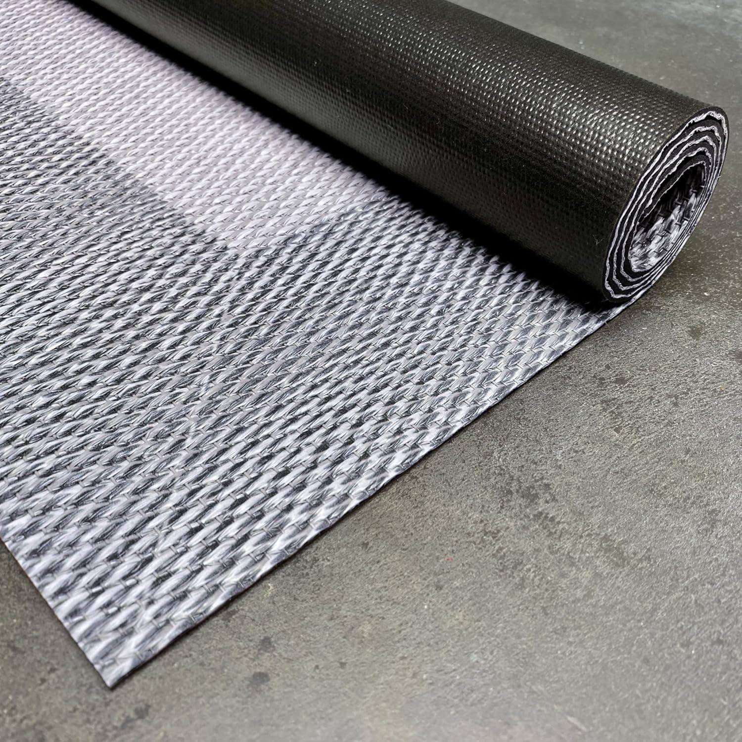 Alfombra vinílica Premium de tejido trenzado de alta gama Grises 60x90 cm
