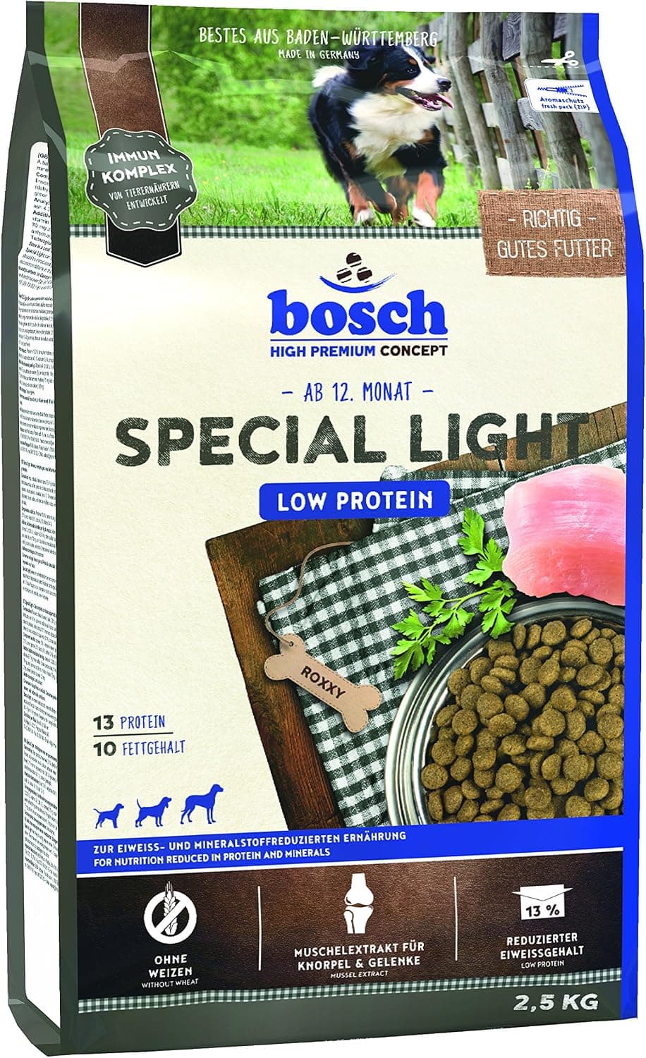 bosch HPC Special Light | Alimento seco para una dieta baja en proteínas y minerales | 1 x 2,5 kg