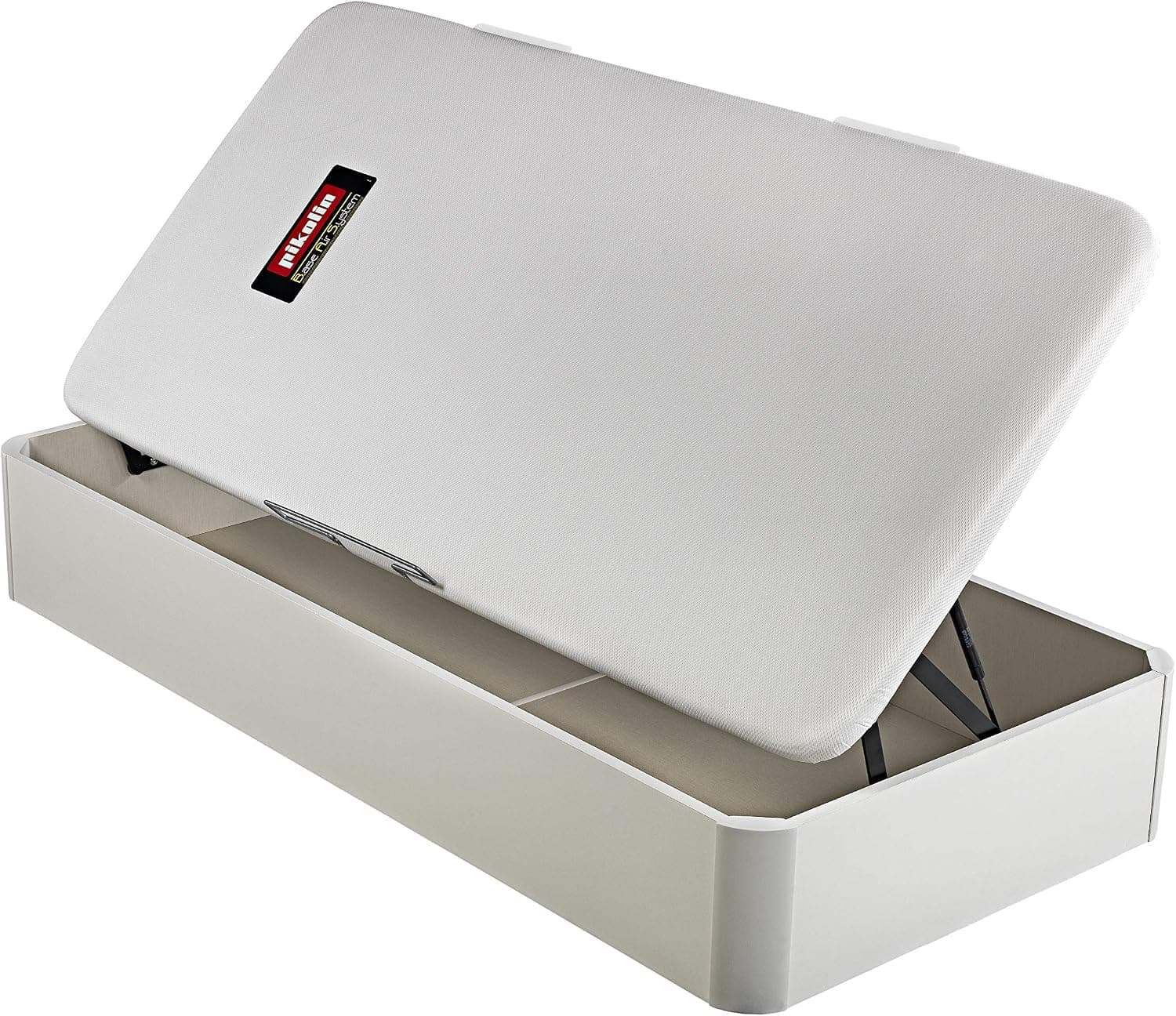 PIKOLIN Canapé Apertura Lateral Juvenil con Alta Capacidad de Almacenamiento | 90x190 | Blanco | Montaje y Retirada Usado Incluido | Fácil Apertura | Apto Todos Tipos de Colchones | NATURBOX JUV