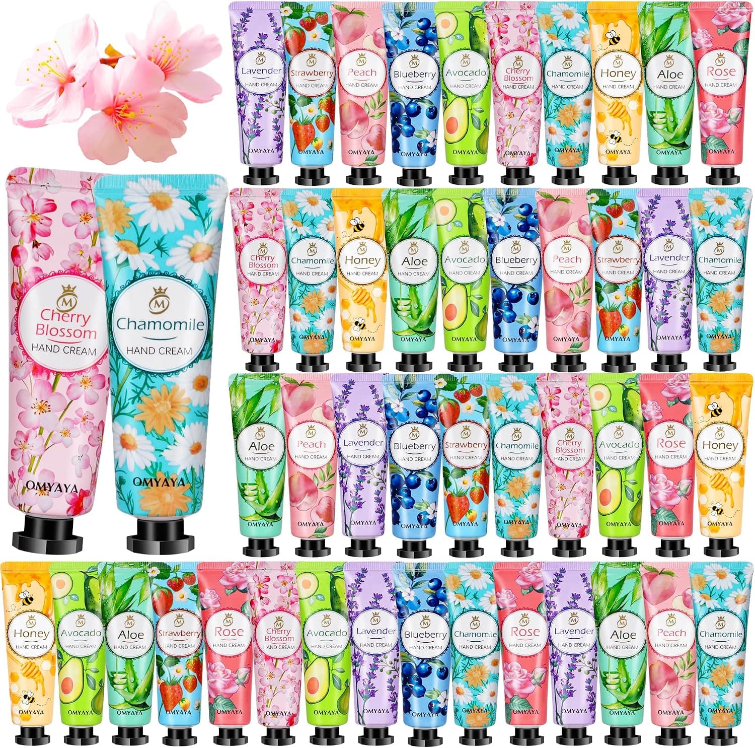 Juego de 80 cremas de manos, mini crema de manos, set de regalo para mujeres, cuidado de manos para manos muy secas y agrietadas, tamaño de viaje, crema hidratante pequeña, crema nutritiva, regalo de
