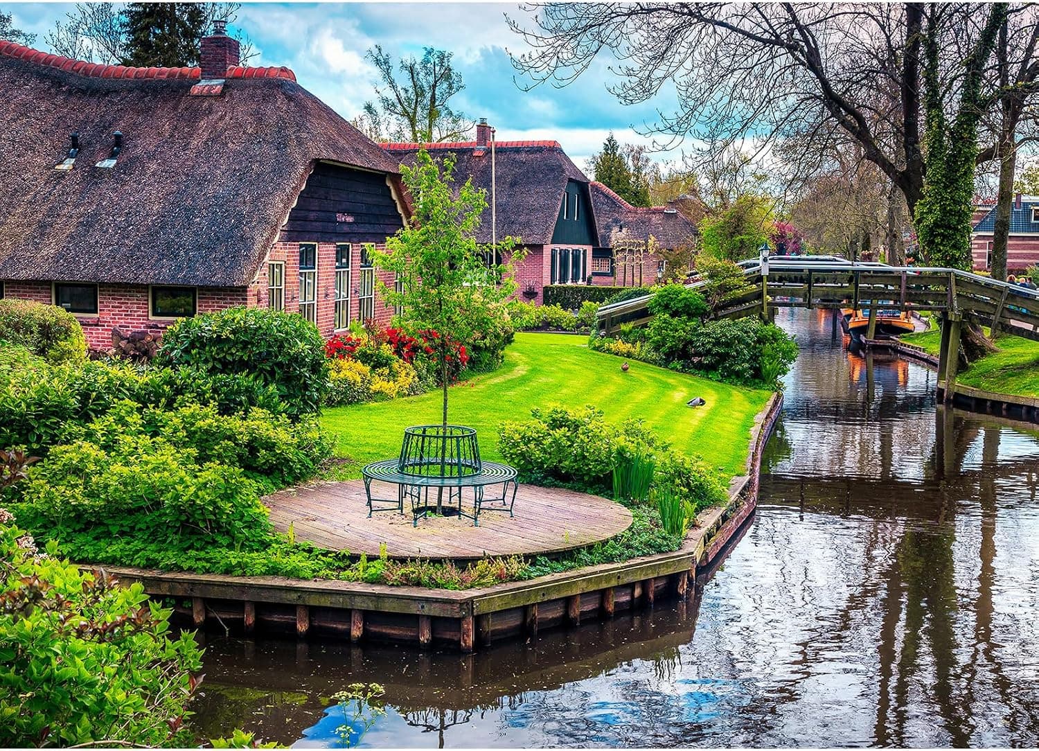 Puzzle de 1000 Piezas, Rompecabezas para Adultos, un Juego desafiante, Juegos de Rompecabezas para Toda la Familia, Regalos para Mujeres, Regalos para Hombres, Tema: Giethoorn Países Bajos