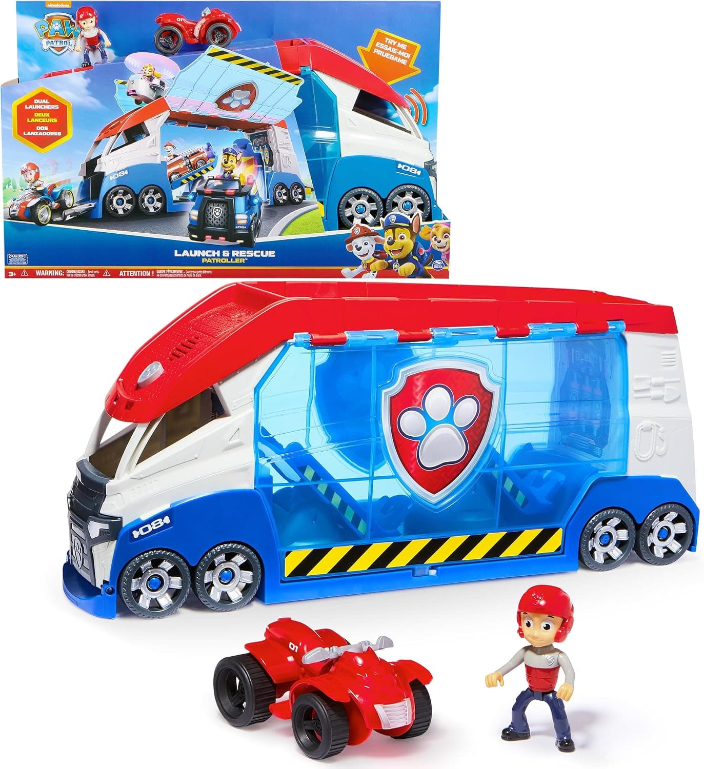Paw Patrol Patrulla Canina Pack Ryder Patroller Transformable y Todoterreno