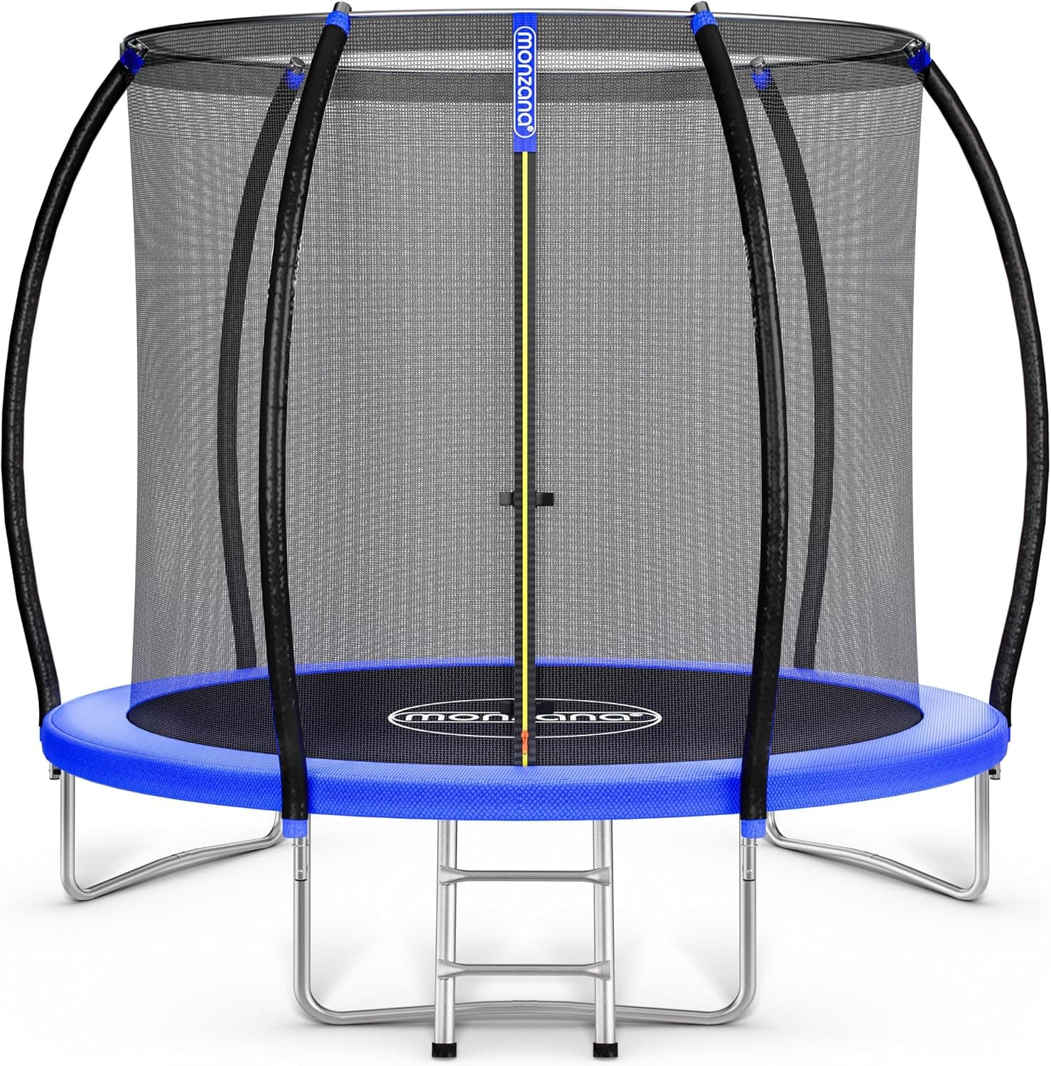 MONZANA® Trampolín Ø 244cm, Cama Elástica, Red de Seguridad, Protectores Bordes, Escalera, Trampolines para Niños, Juguetes Juegos Exterior, Set Completo, Deporte, Jardín, Certificado TÜV Rheinland GS