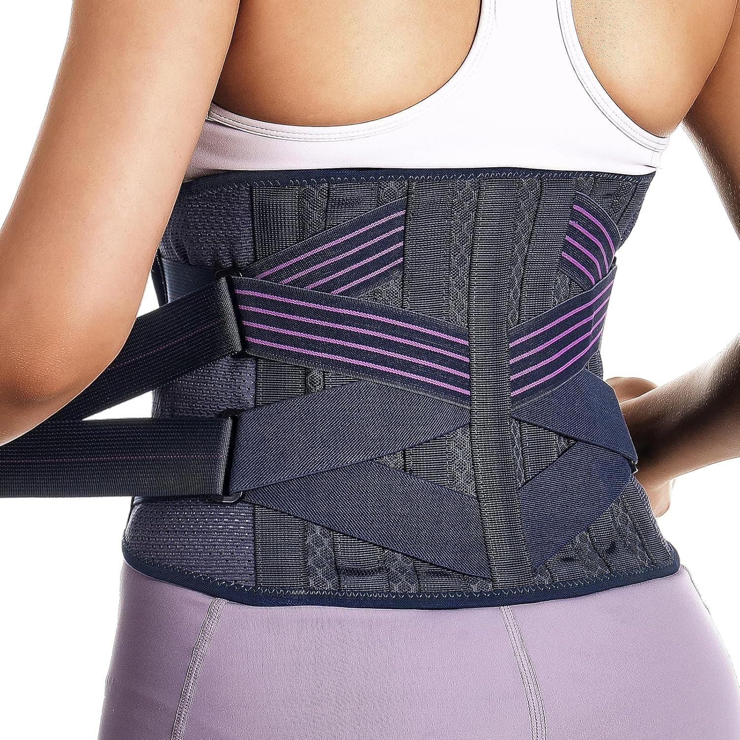 Fitomo Faja Lumbar con 7 Varillas y compresión ajustable de doble capa