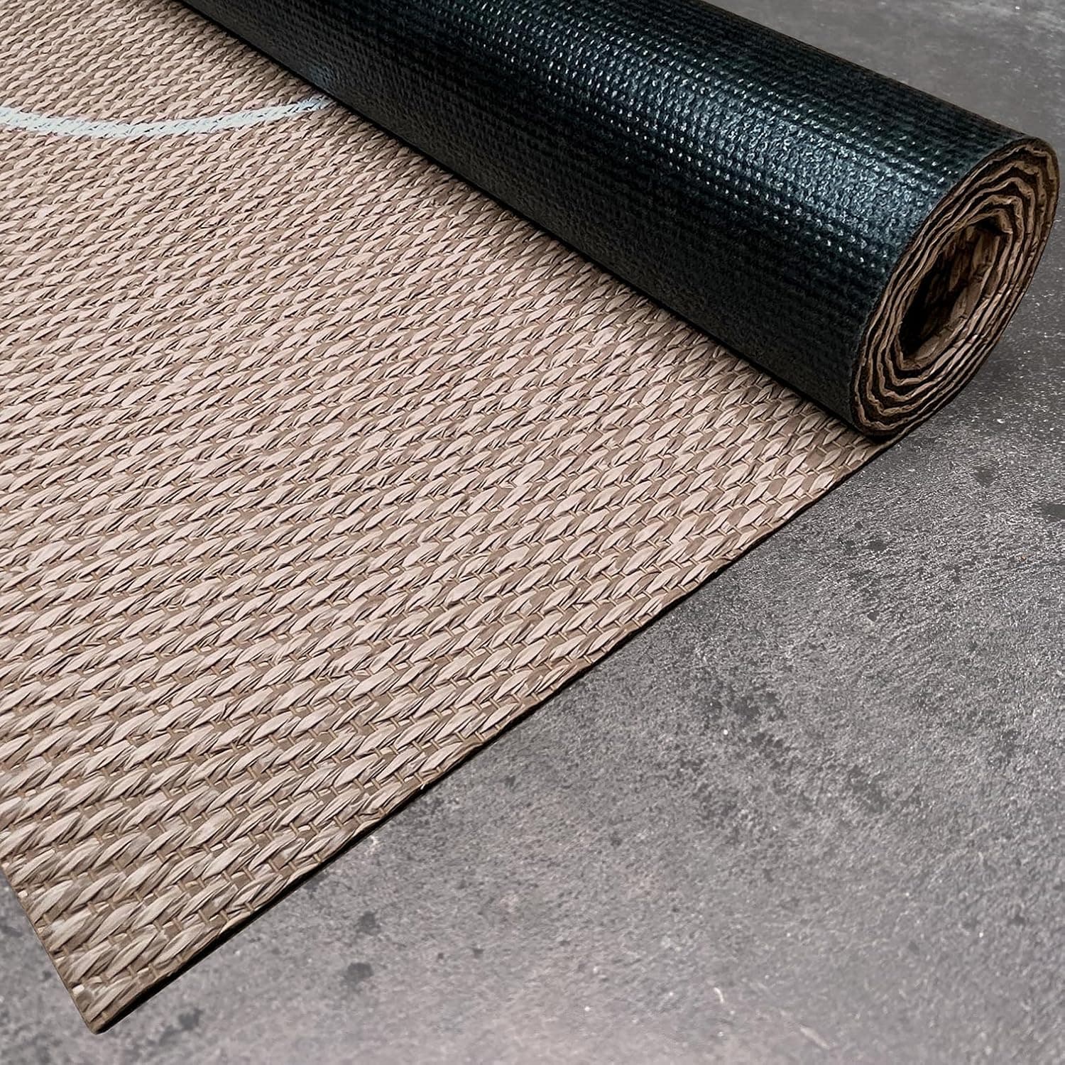 Alfombra vinílica Premium de tejido trenzado de alta gama Círculos 60x90 cm