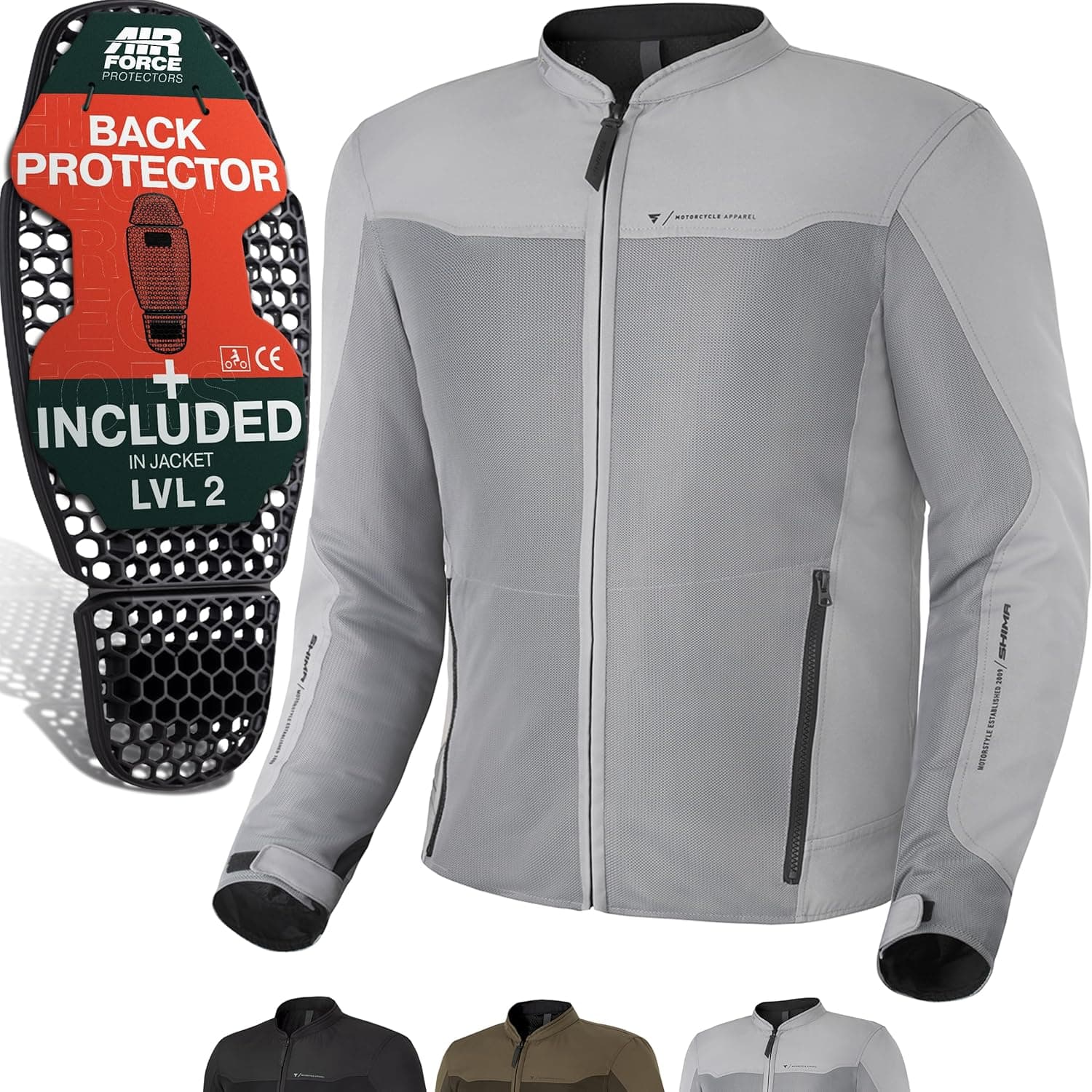 SHIMA Openair Chaqueta Moto Hombre AirForce Protector Espalda Cazadora Motociclista Chaquetas Protecciones Ventilado