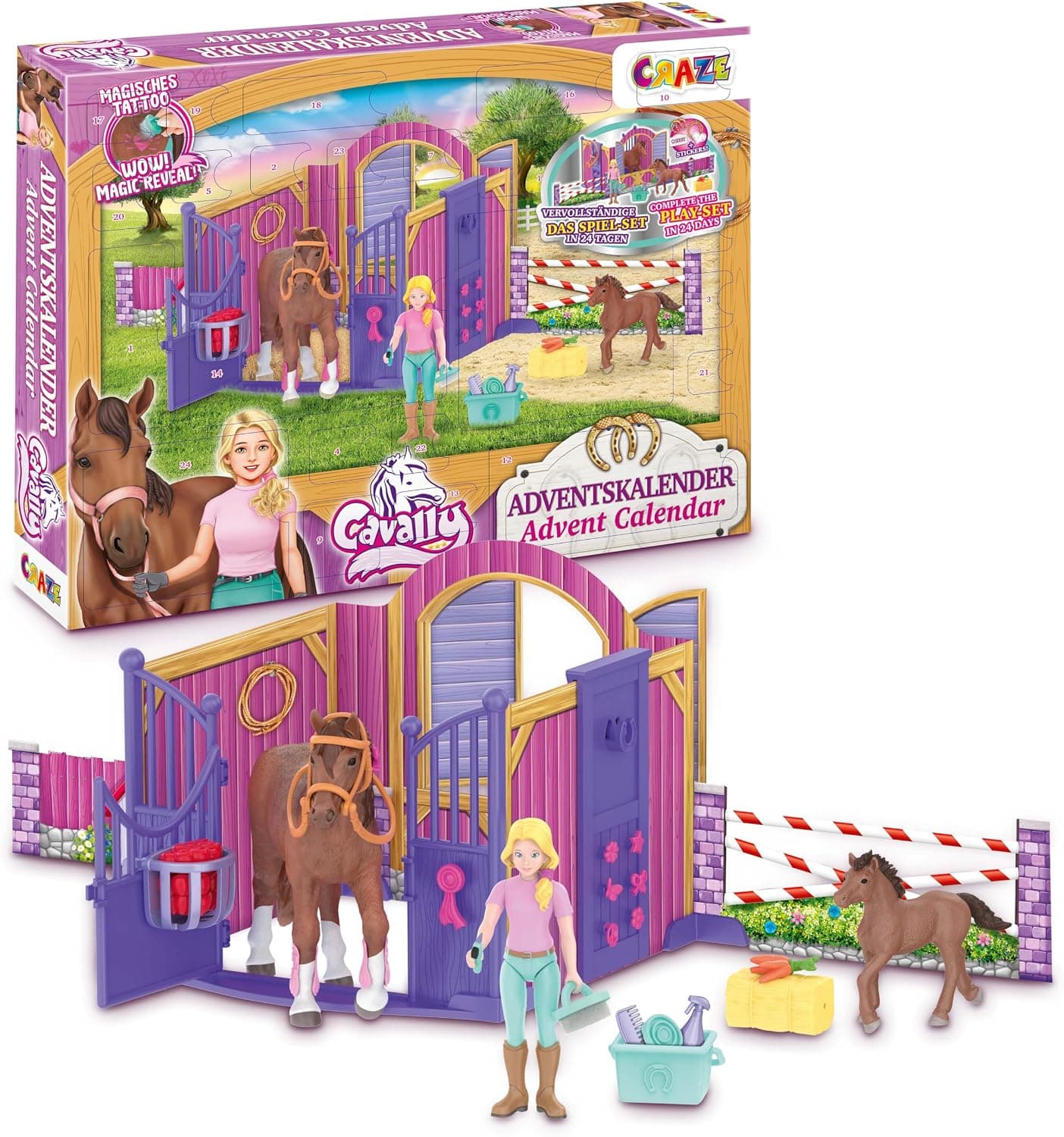 CRAZE CAVALLY Calendario de Adviento Caballos - 24 Sorpresas