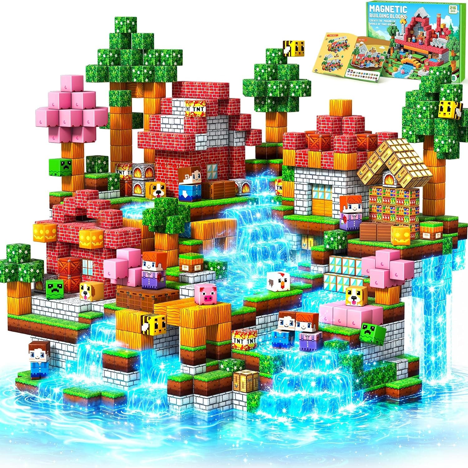 216 Cubi Magnetici Costruzioni Magnetiche per Bambini 3-10 Anni