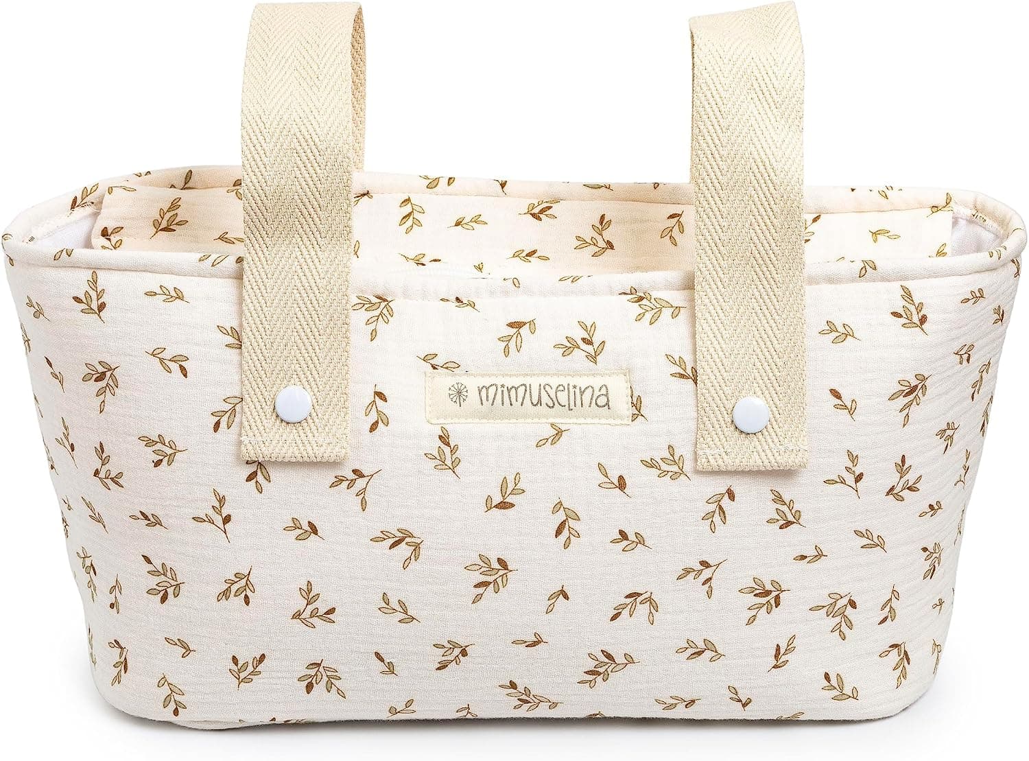 MIMUSELINA Bolso Carro Bebe | Pañalera Bebe organizador para silla paseo con gran capacidad | Bolso Maternidad Elegante y Práctico | Hecho en España