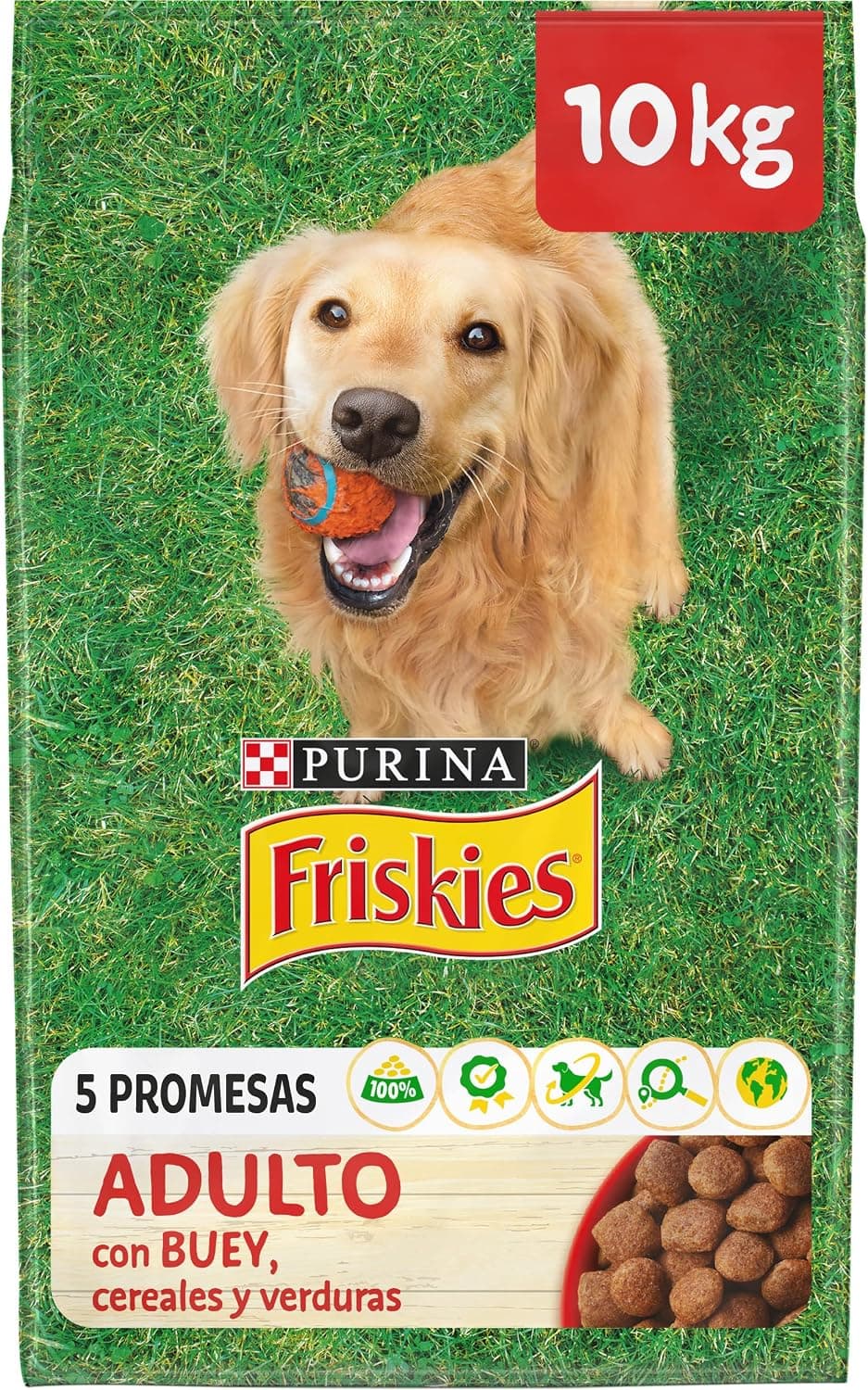 Friskies Pienso pienso perro Adulto Buey & Verduras 10 kg