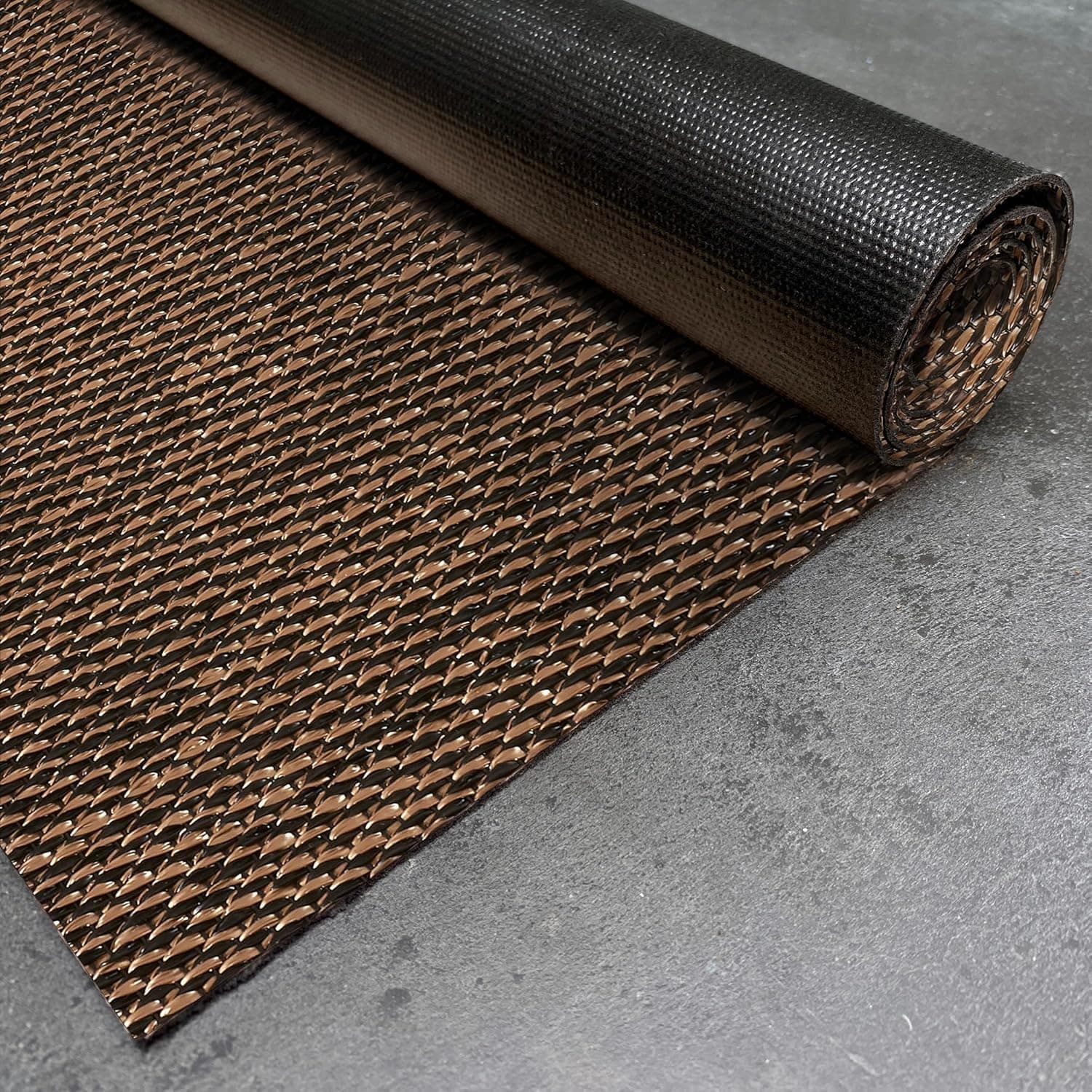Alfombra vinílica Premium de tejido trenzado de alta gama Bronce 120x180 cm