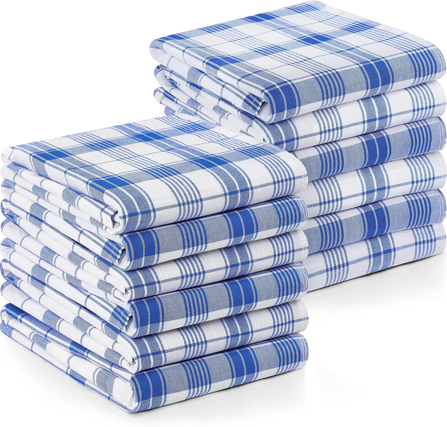 Utopia Towels - Paño de Cocina 200 gsm [12 Piezas - 38 x 64 cm] 100% Algodón, Paños de Cocina Reutilizables, Super Absorbentes y Lavables a Máquina (Azul Blanco)