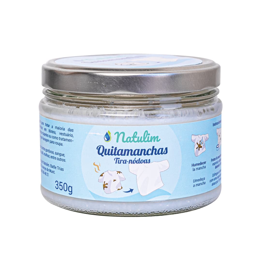 Natulim - Quitamanchas + Pack de 2 Esponjas de Celulosa Biodegradable. Eficaz contra todo tipo de manchas, Ecológico, Libre de plástico, Zero Waste, Vegano y Cruelty Free. Ropa limpia y suave sin ensuciar el Planeta