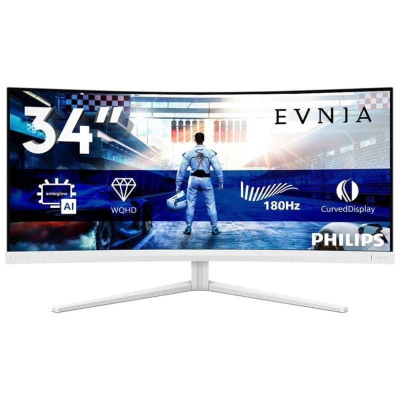 Philips Evnia 34M2C5501A/00 34" LED Fast VA QHD 180Hz Altavoces Altura Ajustable FreeSync Curva
