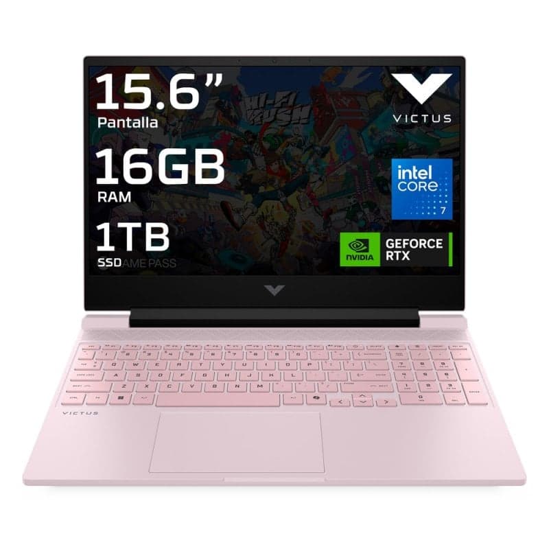 Portátil Victus HP 15-fa2006ns Intel Core 7 240H/16GB DDR5/1TB SSD/RTX 5050/15.6" FHD 144Hz Rosa