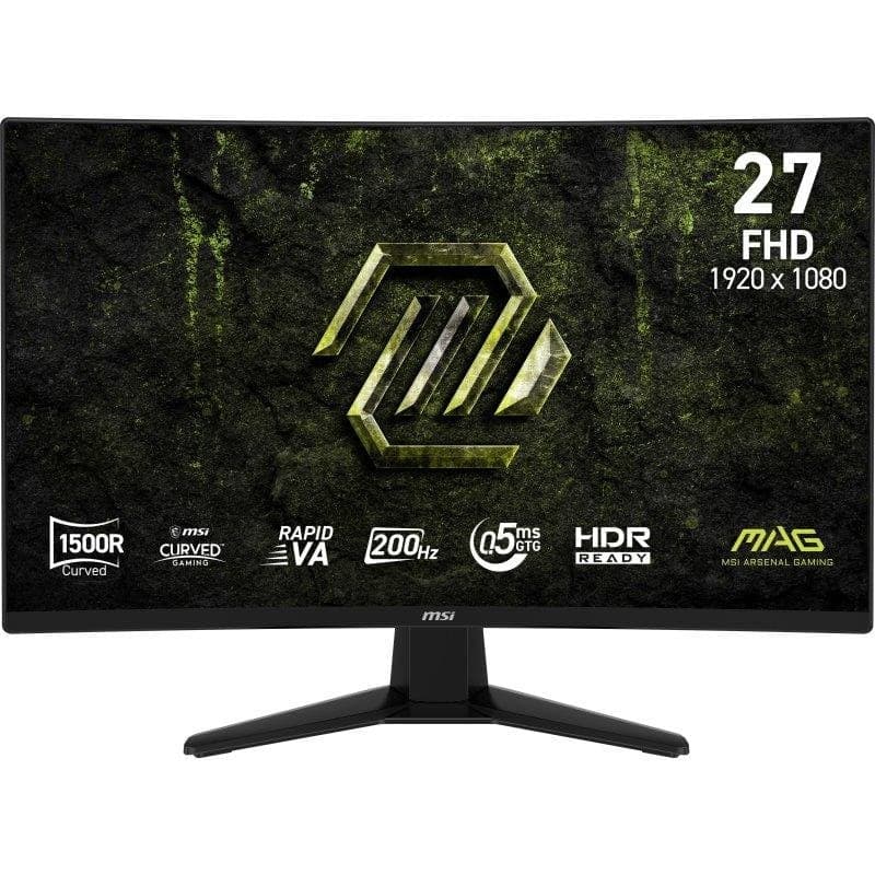 Monitor MSI MAG 274CF E20 27" FullHD 200Hz Rapid VA Curvo HDR Tiempo de respuesta 0,5 ms