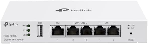 TP-Link Festa FR205 - Router VPN Gigabit, 5 puertos y gestión en la nube