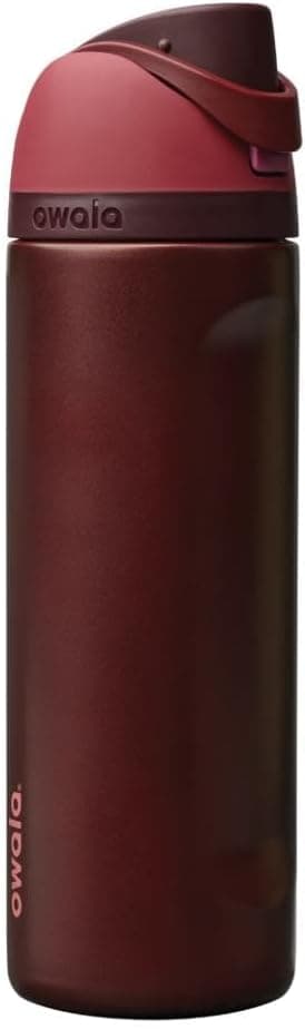 Owala FreeSip - Stainless Steel - 24-oz. - Red (Black Cherry) (Amazon)(A7)