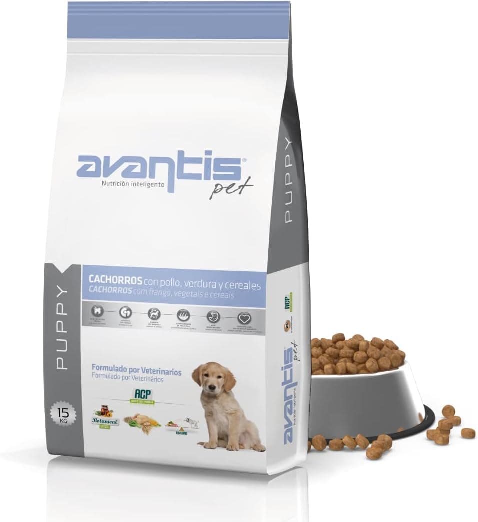 Avantis Pet Puppy Pollo y Arroz 15 kg – Pienso para Cachorros – Hierbas Naturales – Alta Digestibilidad – Todas Las Razas