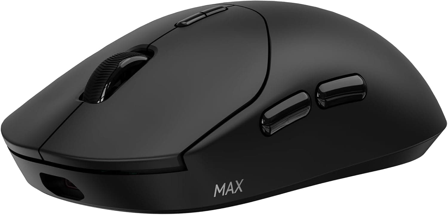 Rapoo VT2 MAX Ratón Gaming Inalámbrico, Sensor Paw 3950 Ultimate, 30000DPI, Verdadero Sondeo de 8000 Hz, Ultraligero 53g, hasta 750 Horas de Batería, Interruptor Óptico 120M, 10 Botones Programables
