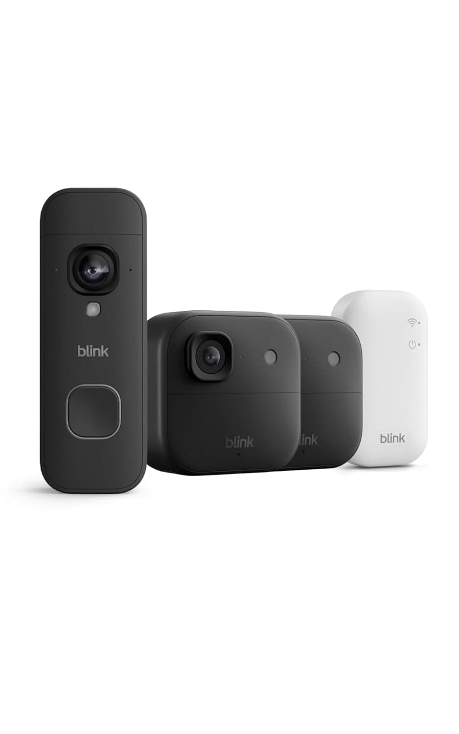 Cámara exterior 2K+ Blink con Blink Videotimbre 2K+ con pilas (última generación), Negro, módulo de sincronización básico Incluido