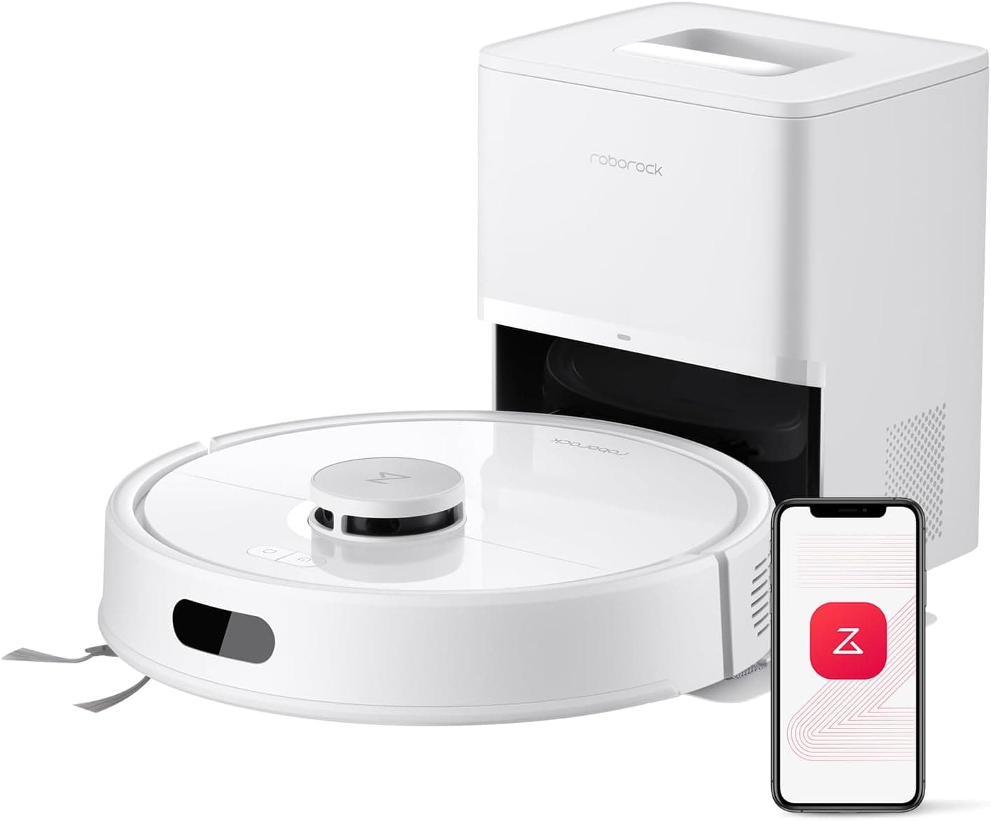 roborock Q7L5+ Robot Aspirador y Fregador Succión Extrema de 8000 Pa,Blanco