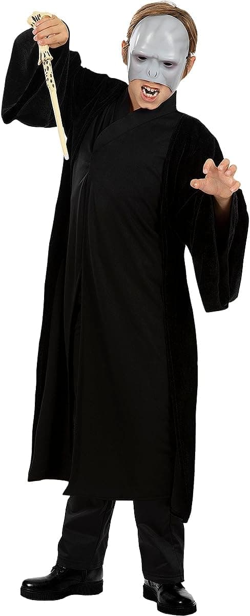 Funidelia | Disfraz de Voldemort - Harry Potter para niño Villanos, Magos, Hogwarts - Disfraces para niños, accesorios para Fiestas, Carnaval y Halloween - Negro