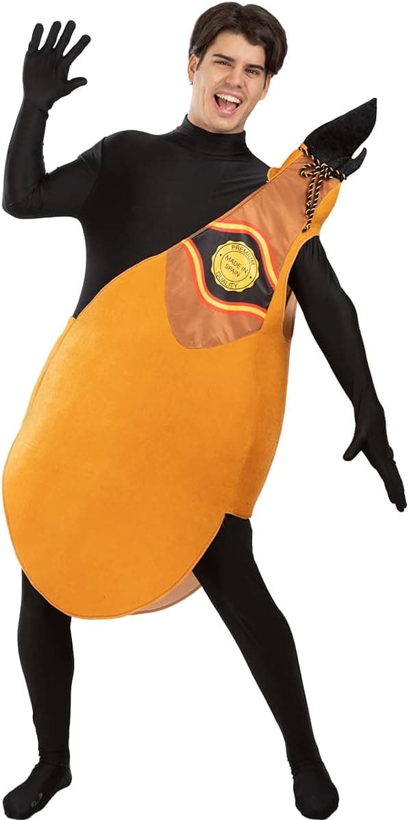Funidelia | Disfraz de Pata de Jamón para hombre y mujer Comida, Bebida, disfraz de despedida de soltero - Disfraz para adultos para Fiestas, Despedida de Soltero, Carnaval y Halloween - Talla única