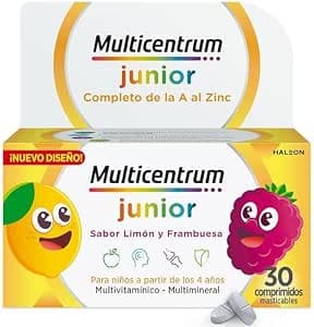 Multicentrum Junior Multivitamínico Infantil, Sin Gluten, 30 Comprimidos