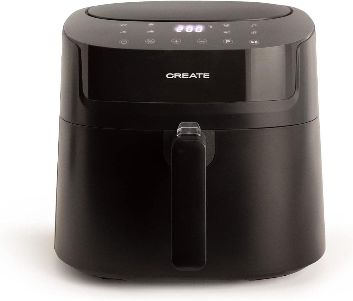 CREATE/FRYER PRO LARGE/Freidora de aire sin Aceite 6,2L Negro / 8 programas automáticos, selector de temperatura 40-200°, 1800W