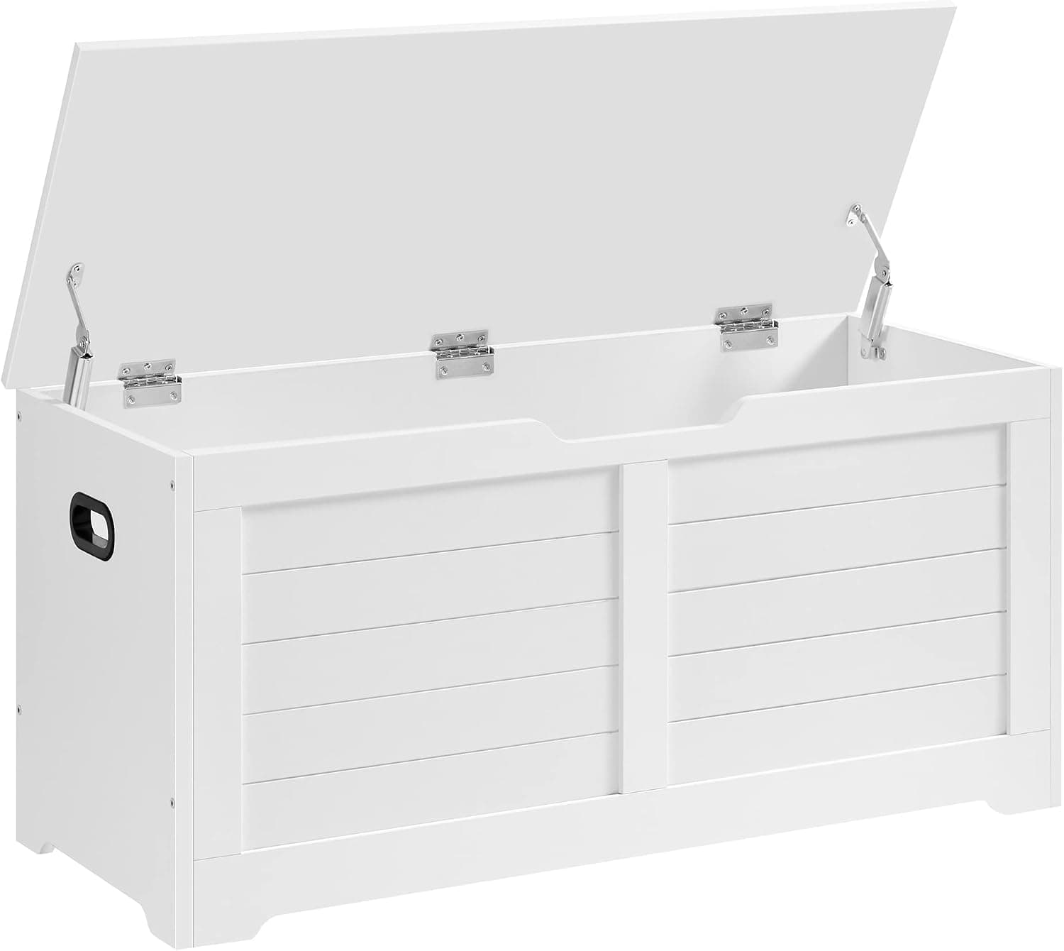 VASAGLE Puff Almacenaje con 2 Bisagras de Seguridad, 100 x 40 x 46.4 cm
