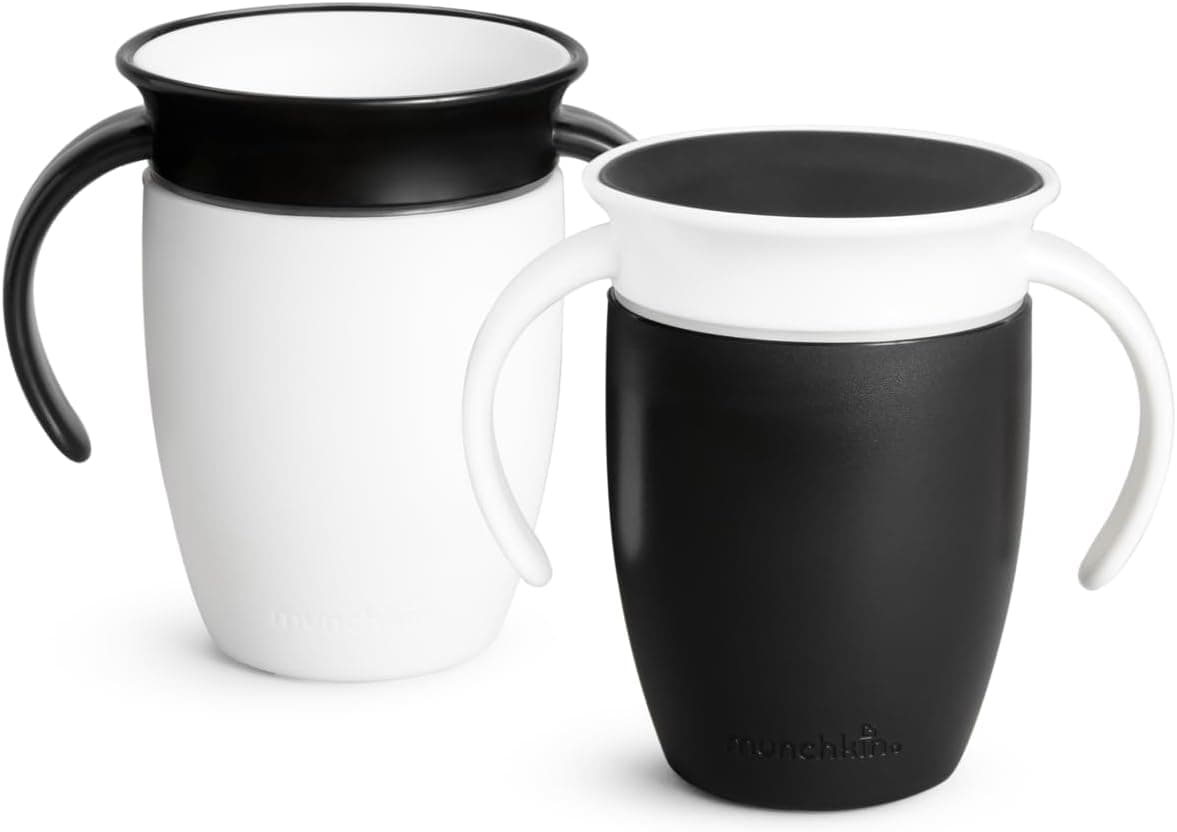 Munchkin 2 Pack Tazas Milagro 360 Bebé | 296ml | Negro/Blanco