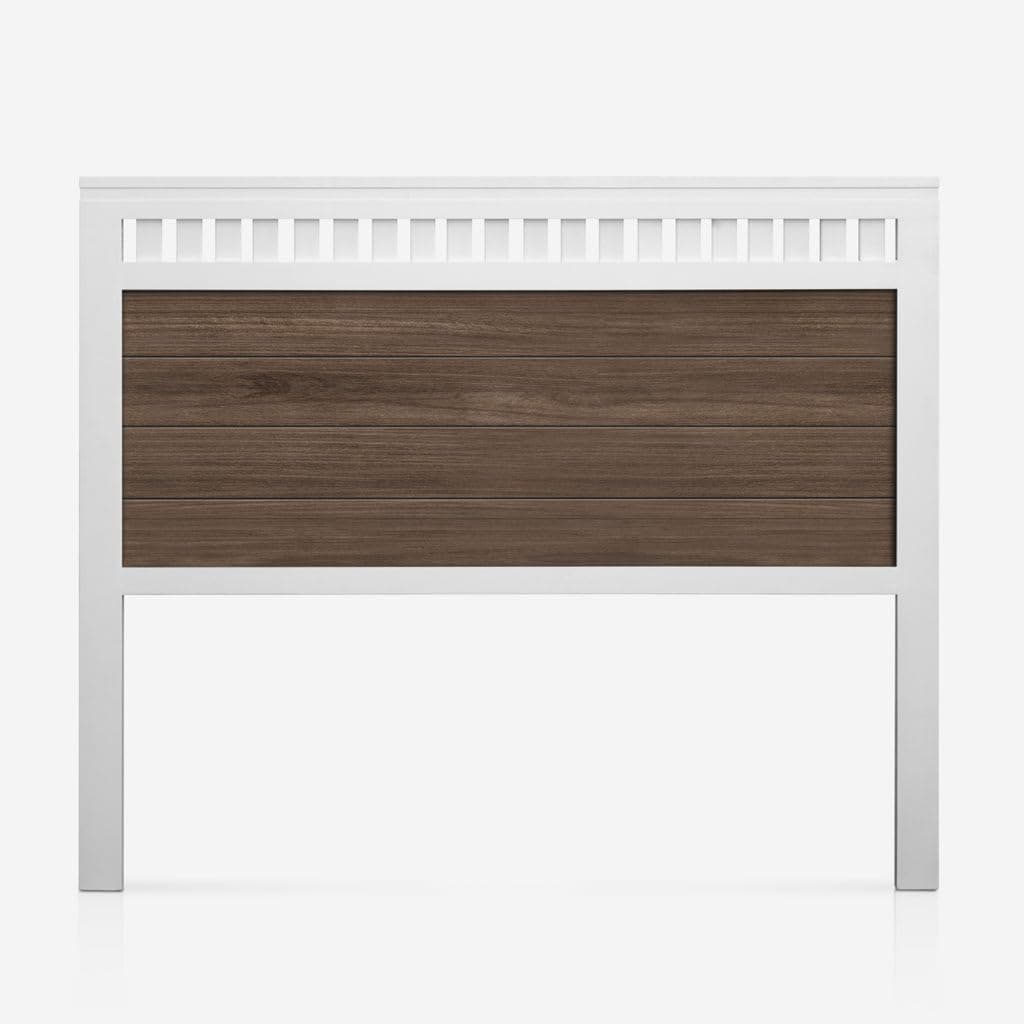 Cabecero Bora para Cama de 90 Fabricado en Madera Maciza de Pino insigni Acabado Combinado Blanco Nogal