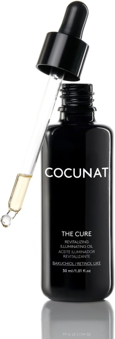 COCUNAT - The Cure - Serum Facial Antiedad - Trabaja Arrugas, Luminosidad y Nutrición - 21 Aceites Esenciales, Antioxidantes, Vitaminas, Ácidos Grasos y Bakuchiol (Retinol-Like) - 30 ml
