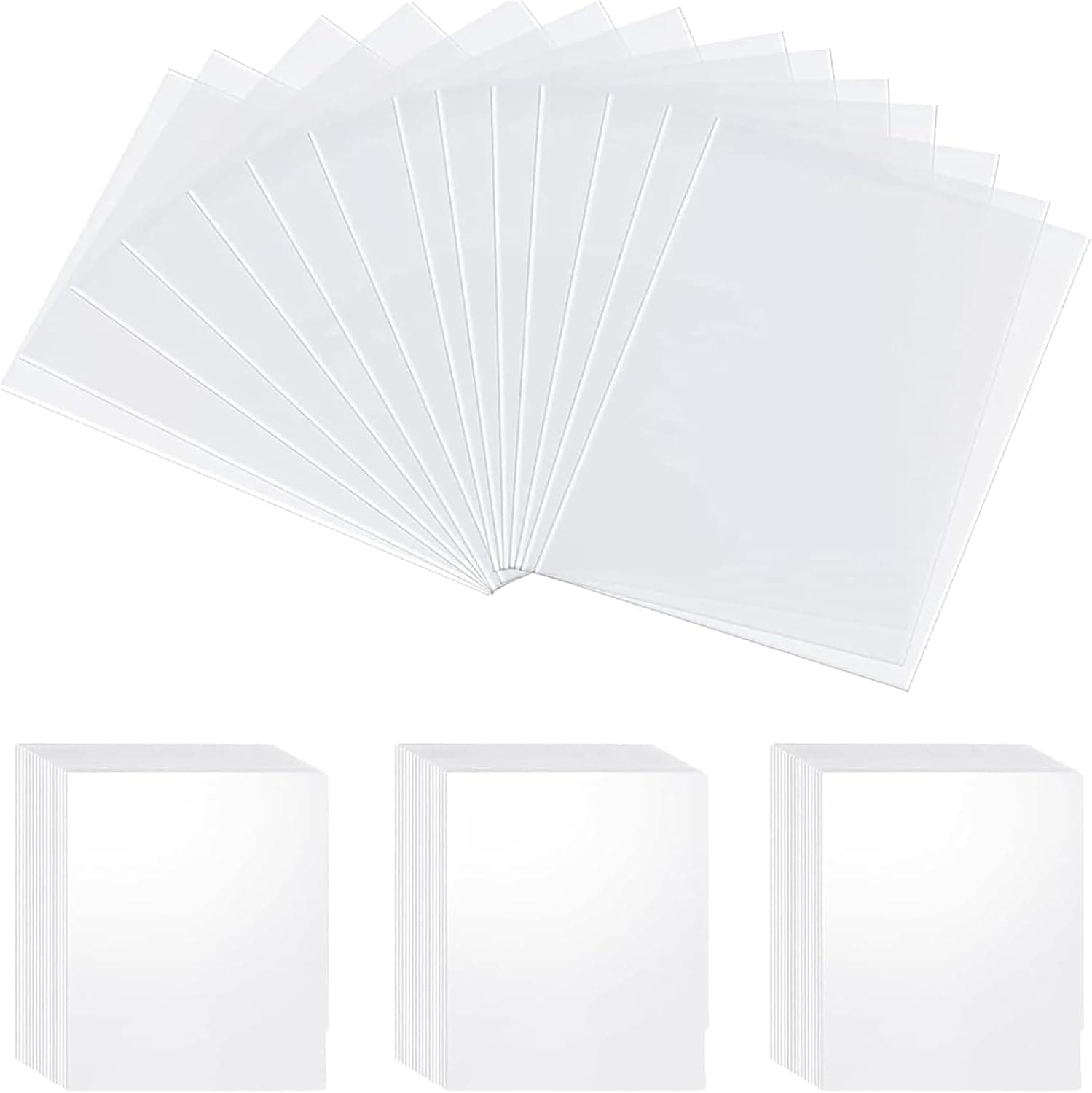 300 Fundas para Cartas Estándar, 66x91mm Fundas para Cartas de Comercio, Poke-mon, Transparente Soft Sleeves, Protectoras de Tarjeta