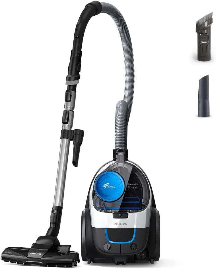 PHILIPS PowerPro Compact Aspiradora sin Bolsa, 900 W, 1,5L, PowerCyclone 5
