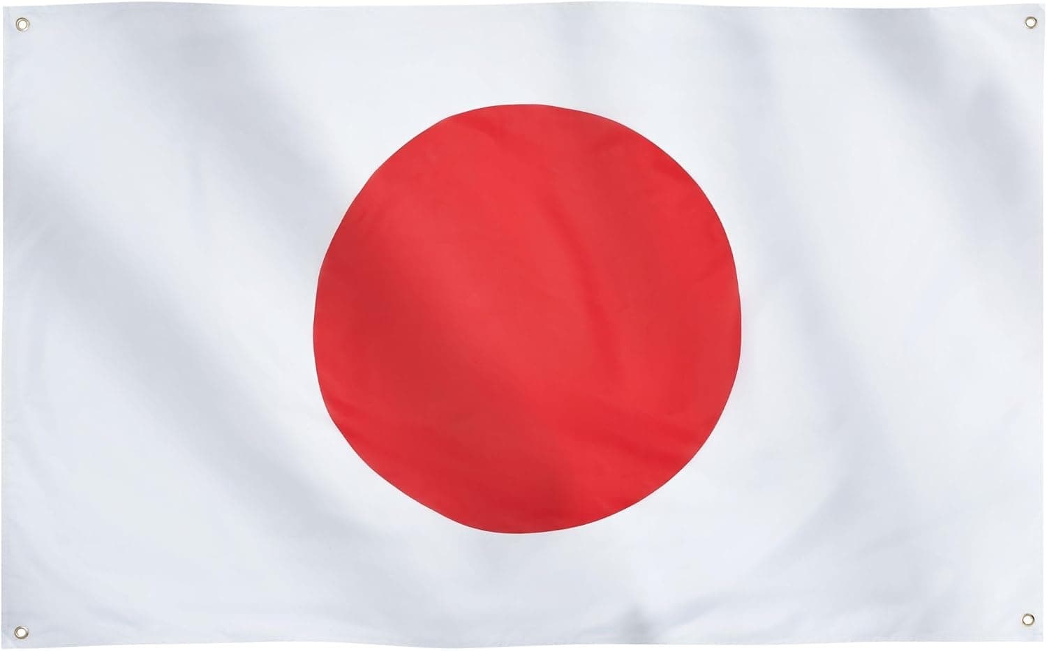 Runesol Bandera de Japón, 91 x 152 cm, 3 pies x 5 pies, 4 ojales, ojales en cada esquina, bandera japonesa, Nisshōki, bandera del sol, Hinomaru, banderas de primera calidad, interior, exterior, día