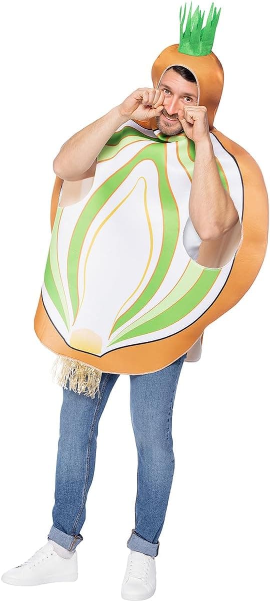 Funidelia | Disfraz de cebolla para hombre y mujer - Comida, Bebida - Disfraz para adultos y divertidos accesorios para Fiestas, Carnaval y Halloween - Talla única - Blanco