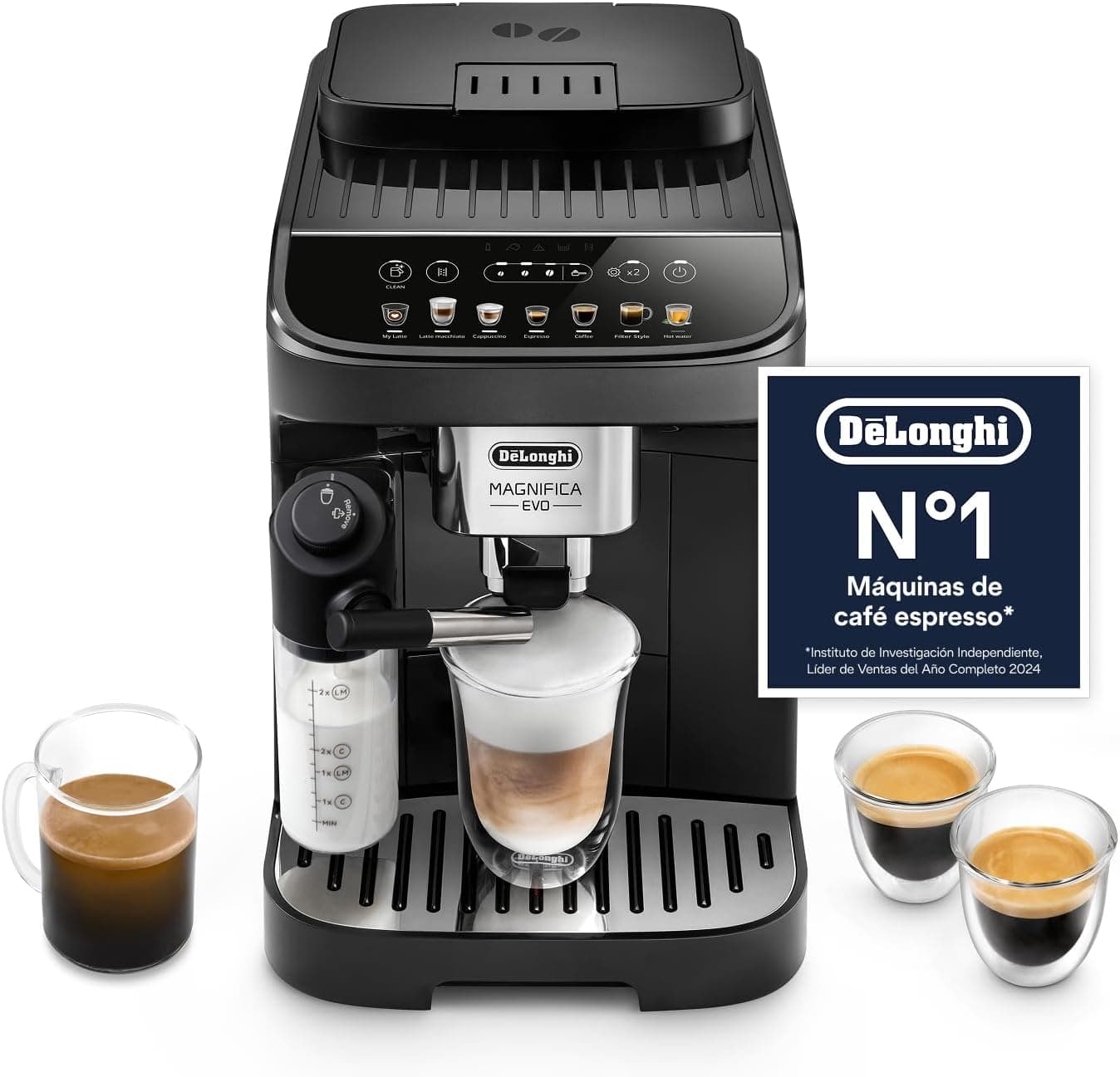De'Longhi Magnifica Evo - Cafetera Superautomática 7 Bebidas Negro