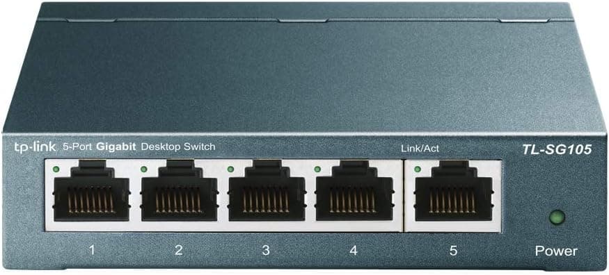 TP-Link TL-SG105 - Switch Gigabit de 5 Puertos, Plug & Play, Carcasa Acero