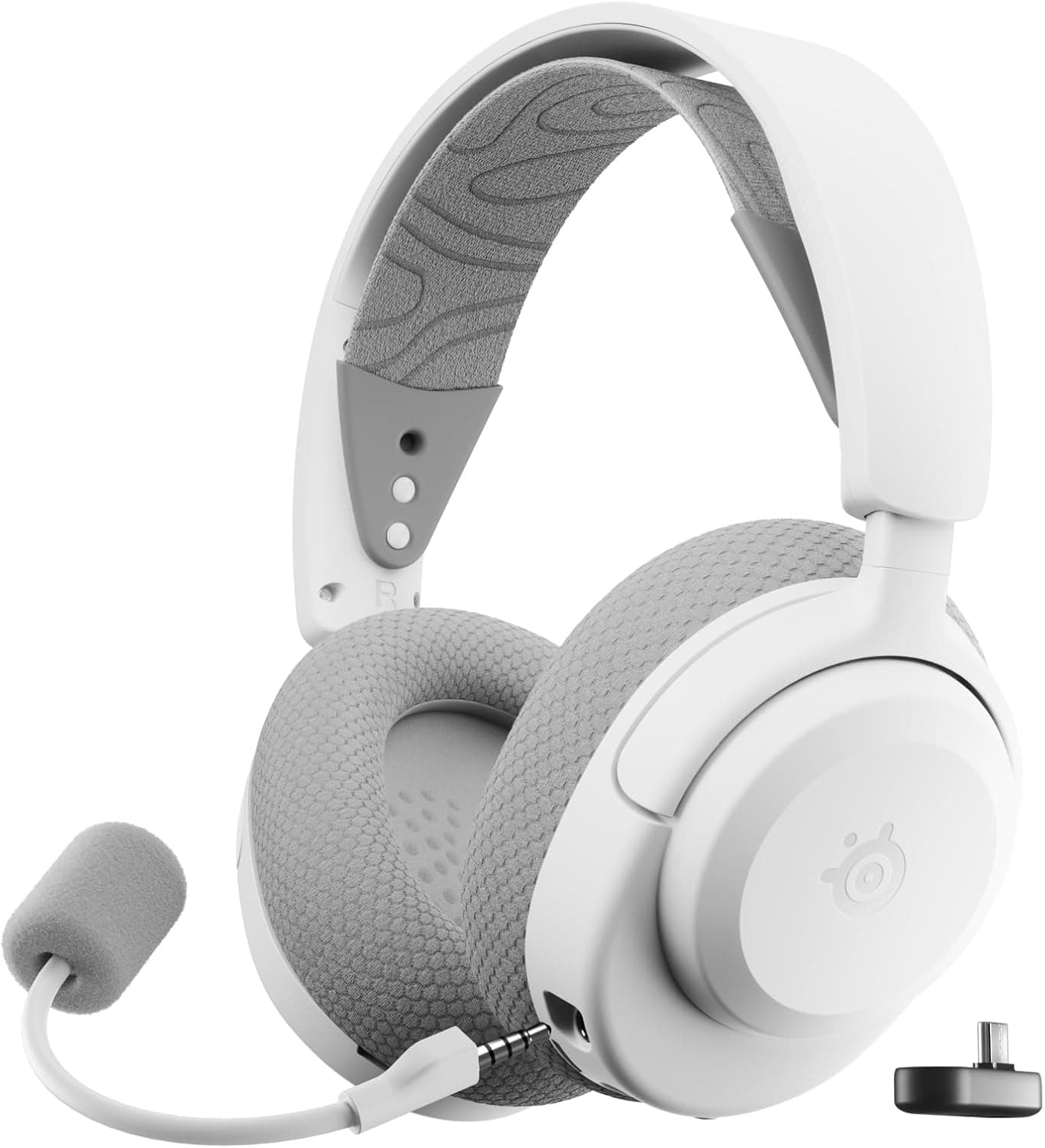 SteelSeries Arctis Nova 3X Wireless Auriculares Gaming multiplataforma - App - Batería 40h - Controladores magnéticos de neodimio - 2,4 GHz/Bluetooth - Micro extraíble - Xbox, PS, PC, Switch -Blanco