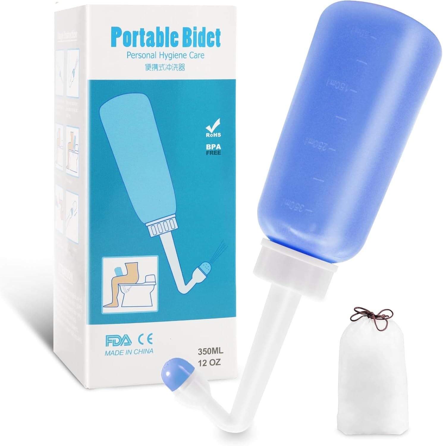 Botella perineal posparto | Bidet Portatil, Dispositivo invertido 350ml
