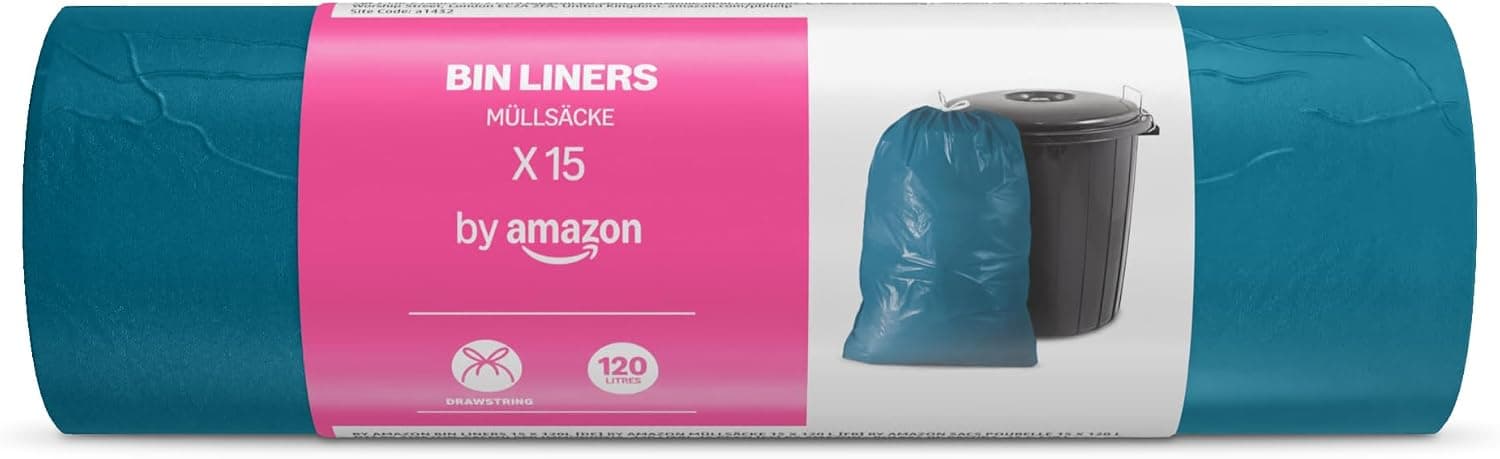 by Amazon Bolsas de basura 15 x 120 l