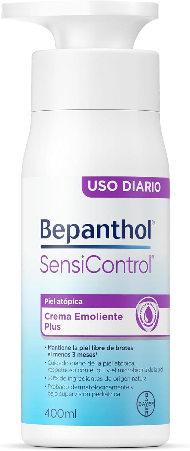 Bepanthol SensiControl Crema Emoliente Piel Atópica, Pantenol, 400ml