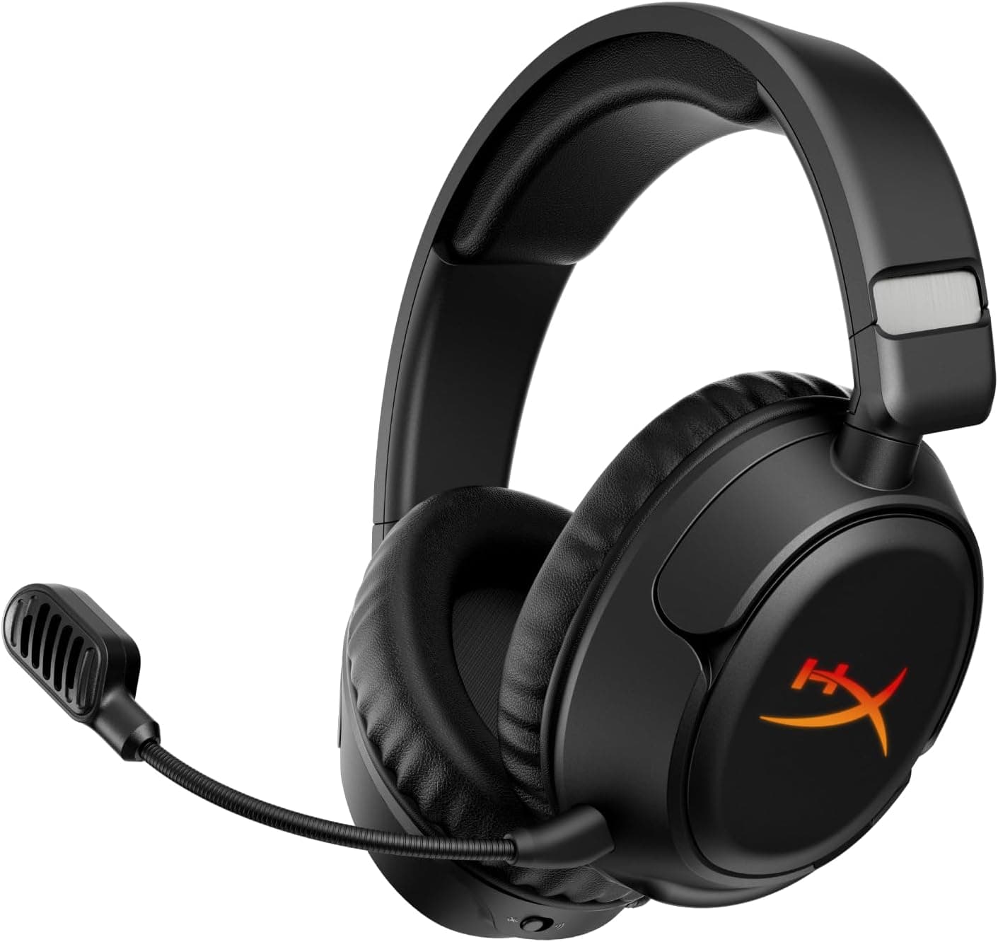 HyperX Cloud Flight 2 – Auricular Gaming inalámbrico, Luces RGB Personalizables, batería 100 Horas, Dual Wireless 2.4GHz y Bluetooth, Instant Pair, PC/PS/Switch/Móvil, Negro