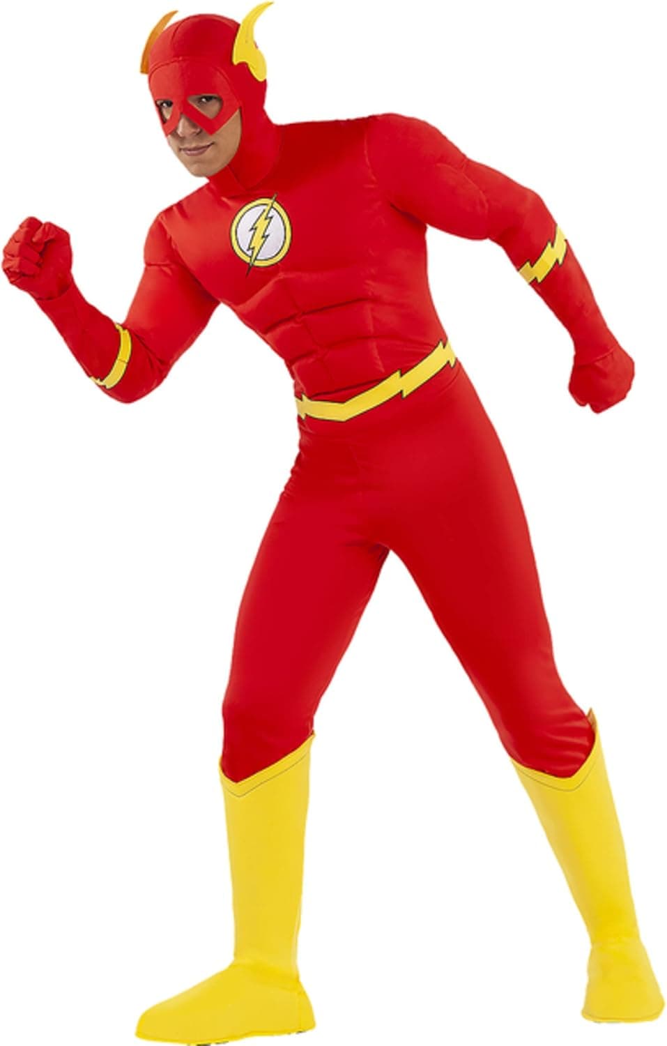 Funidelia | Disfraz de Flash para hombre Superhéroes, DC Comics, Justice League - Disfraz para adultos y divertidos accesorios para Fiestas, Carnaval y Halloween - Talla XXL - Rojo