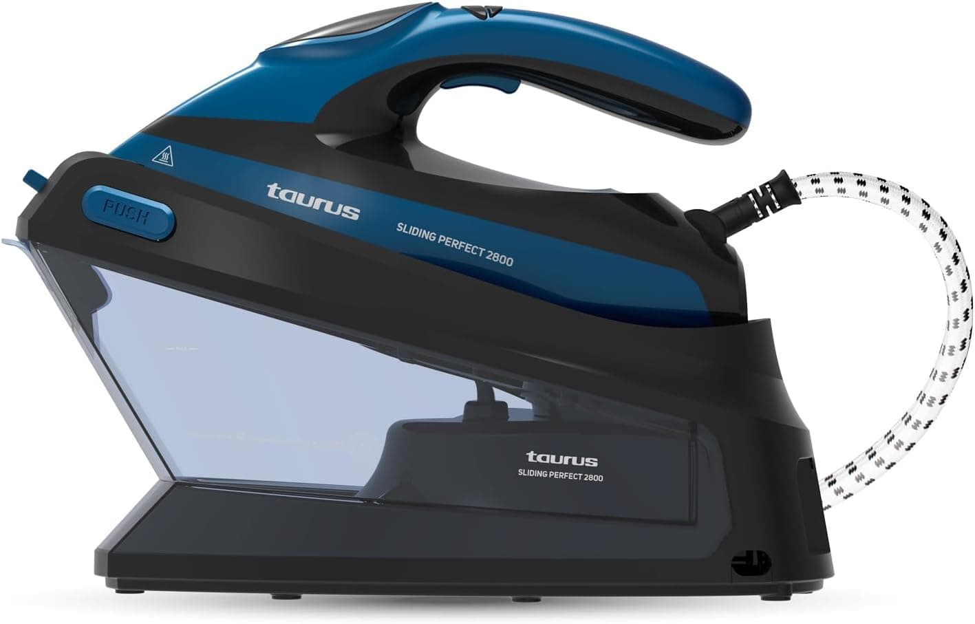 Taurus Sliding Perfect 2800 - Centro de planchado | 2800W Potencia | 5.5 bares de presión | Pantalla digital | Cerámica | Super vapor de 400g/min | Modo ECO | Planchado vertical | Azul