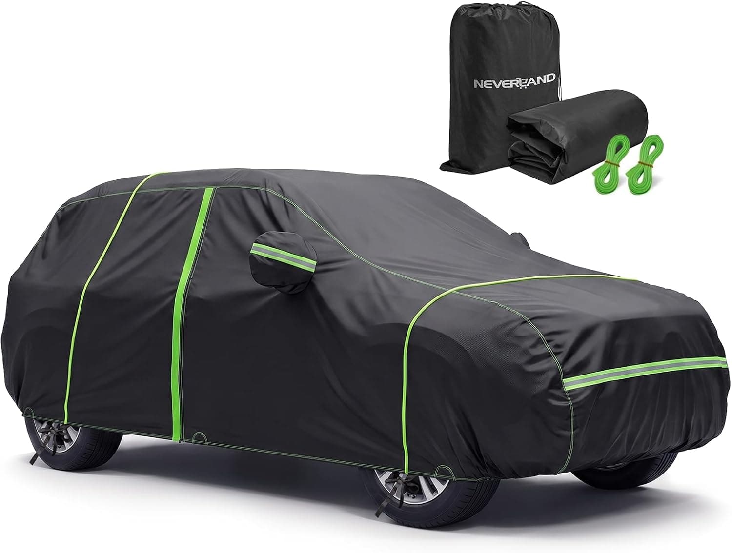 NEVERLAND Funda Coche SUV Exterior Impermeable Negro 455x185x170CM