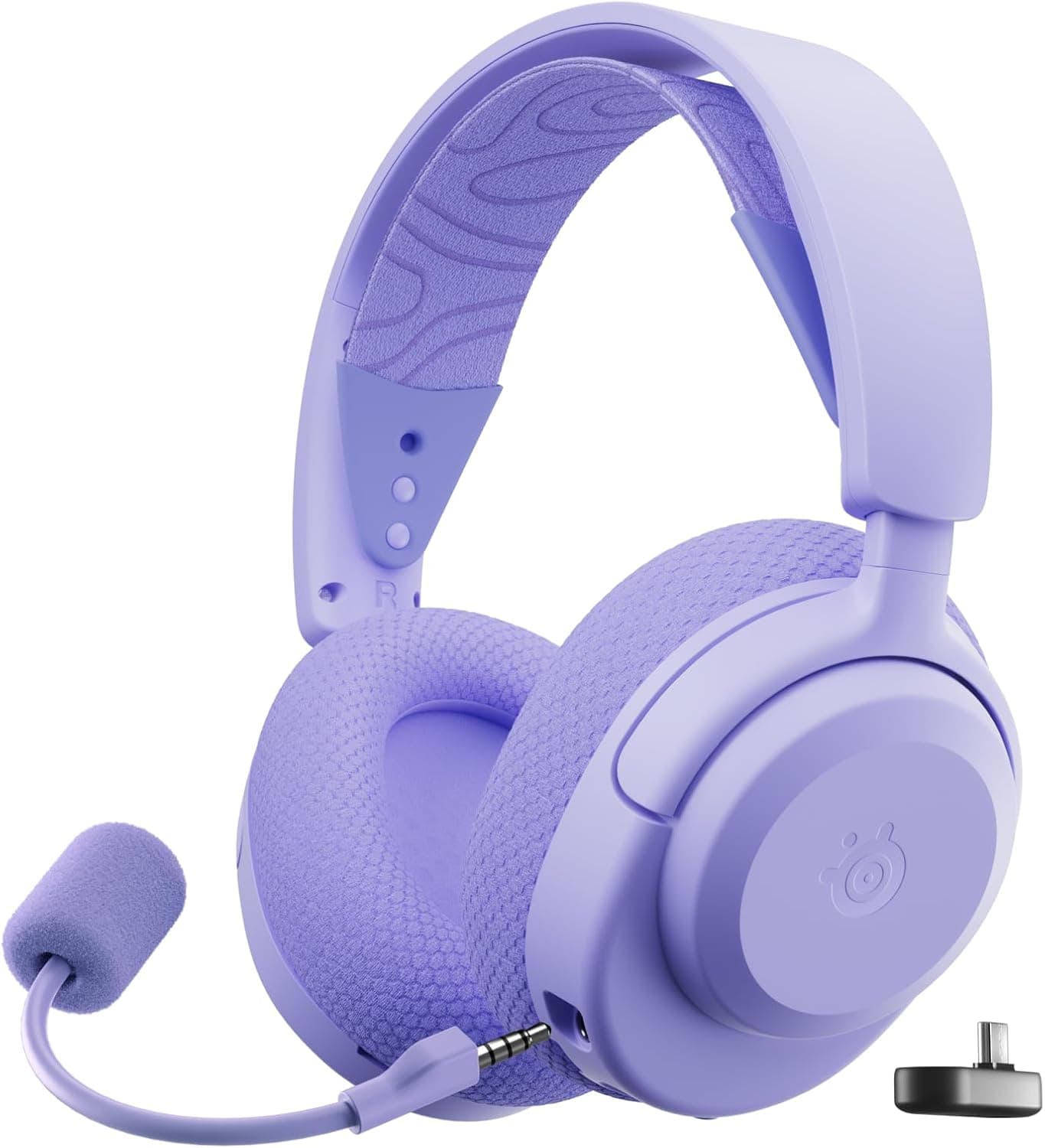 SteelSeries Arctis Nova 3P Wireless Auriculares Gaming multiplataforma - App - Batería 40h - Controladores magnéticos de neodimio - 2,4 GHz/Bluetooth - Micro extraíble - PS5, PS4, PC, Switch -Lavanda